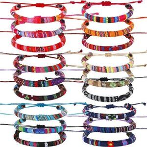 18 Pcs Boho Surfer Ankle Bracelet for Women Men Adjustable Beaded Anklets